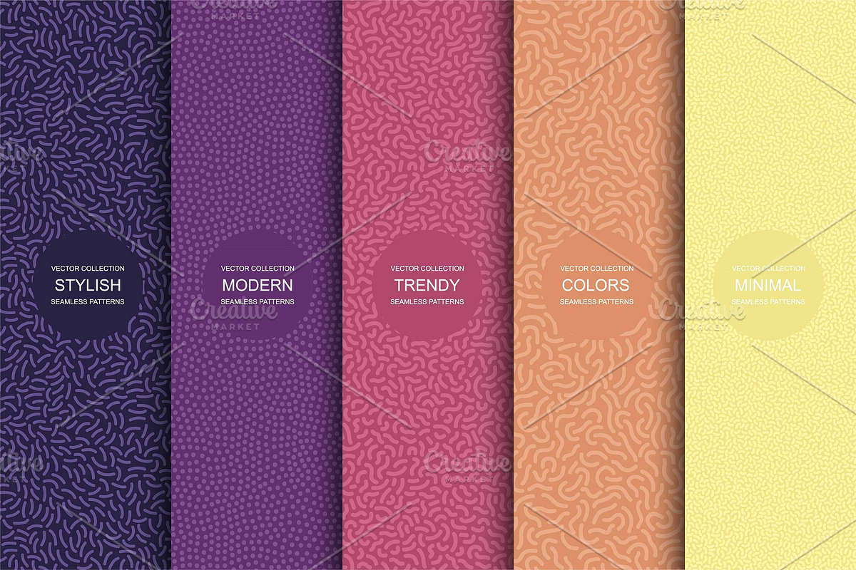 Trendy color seamless patterns, a Pattern Graphic by ExpressShop