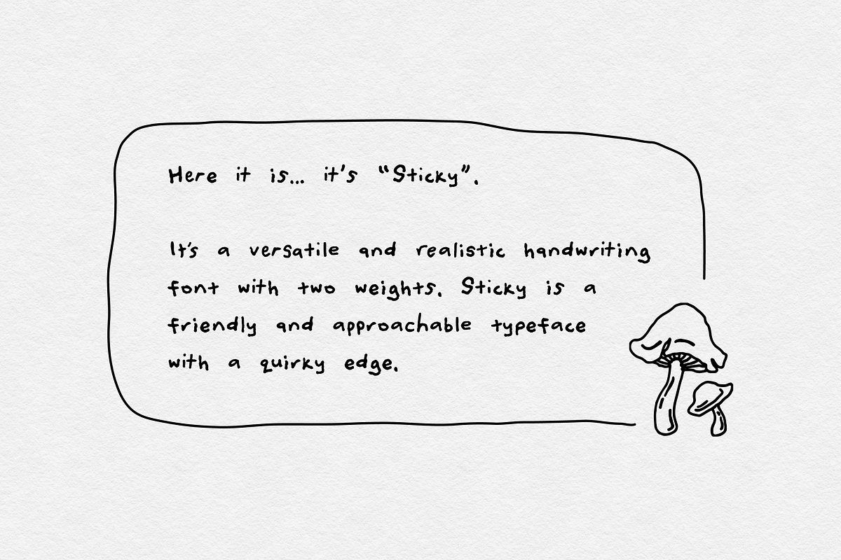 Sticky, the Messy Handwriting Font, a Handwritten Font by TYPEHEIST (Photo 2 of 10)