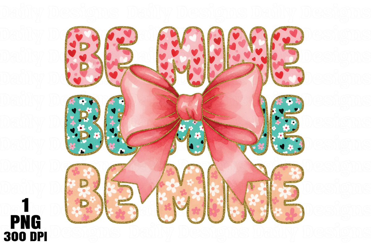 Be Mine Valentine Shirt PNG, an Illustration by Daily.Designs (Photo 1 of 5)