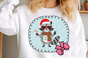 Christmas Funny Raccoon Coquette PNG, an Illustration by SinaCreation (Thumbnail 2 of 7)