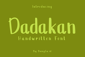 Dadakan, a Handwritten Font by StudioRz