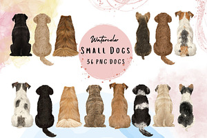 Watercolor Small Dog Breeds