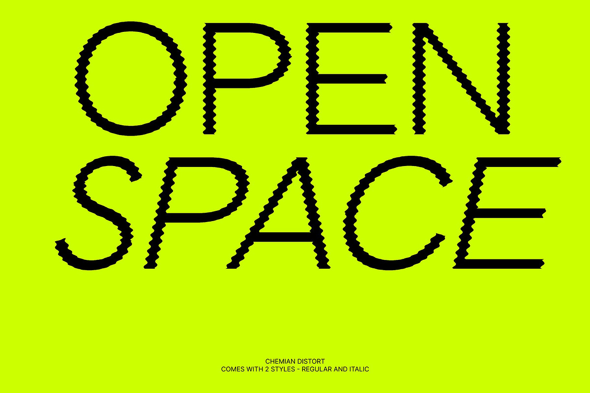 Chemian Distort, a Sans Serif Font by Craft Supply Co. (Photo 2 of 8)