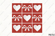 Retro Checkered Valentines PNG, an Illustration by CraftArtStudio (Thumbnail 1 of 4)