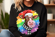Cute Christmas Highland Cow Png,Xmas, an Illustration by SinaCreation (Thumbnail 2 of 7)