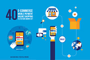 40 shopping infographic banner set, a Work Illustration by Anttoniu (Thumbnail 1 of 4)