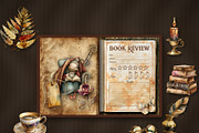 Dark Academia Reading Journal Kit, a Person Illustration by Daring Digies (Thumbnail 7 of 7)