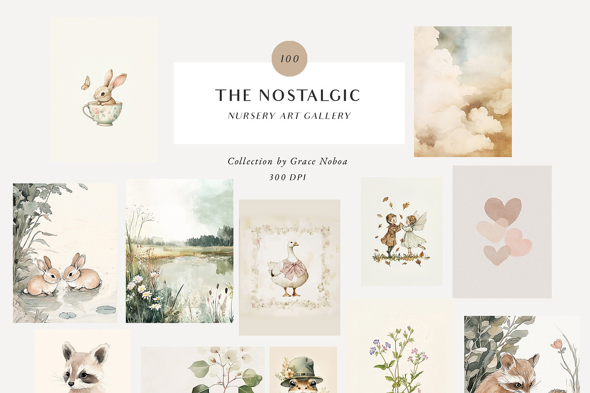 Nursery home and room print gallery, a Background Graphic by Grace Noboa Illustrations (Photo 7 of 16)