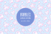Soap bubbles pattern, an Illustration by Cmeree (Thumbnail 1 of 3)