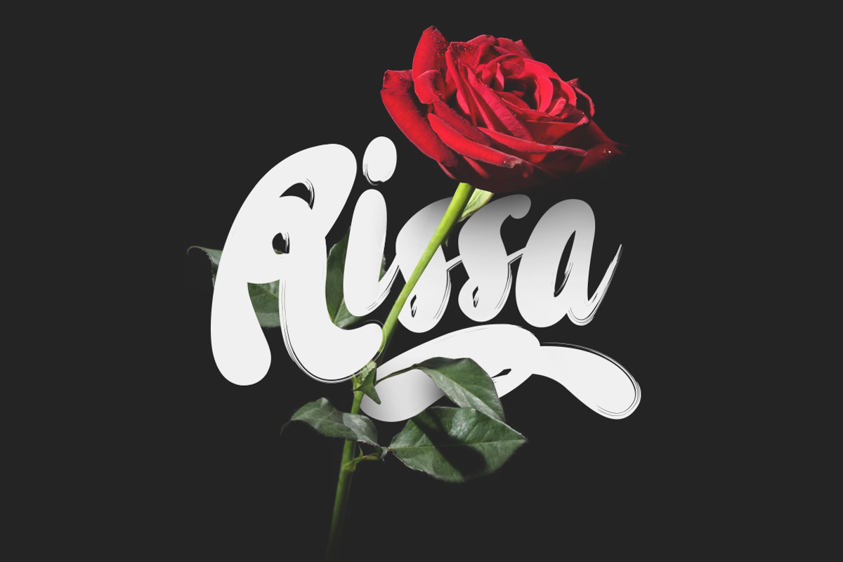Rissa Typeface, a Script Font by Maulana Creative (Photo 1 of 8)