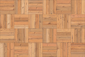 Seamless Wood Parquet Texture Chess Sand Color