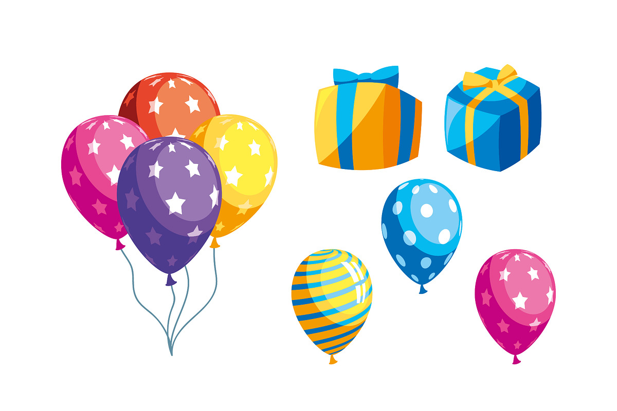 Birthday Party Celebration Icon Set preview 2