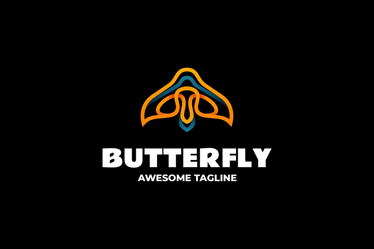 Butterfly Line Art Logo, a Branding & Logo Template by Artnivora.Std