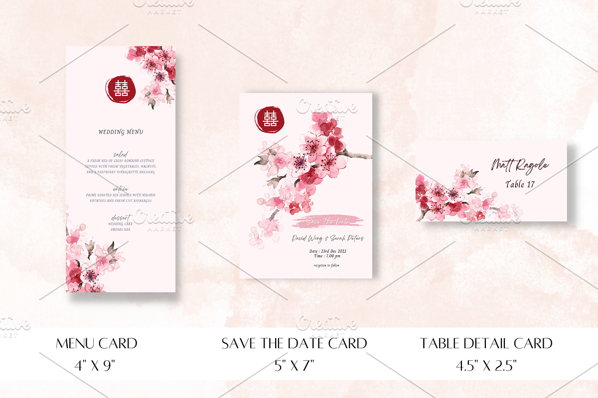 Asian Floral Wedding Invite - S2, an Invitation Template by YeeqsWedding (Photo 4 of 6)