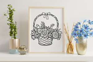 250 Vector Flower Coloring Pages