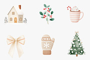 Minimal christmas clipart, an Illustration by CreationArt (Thumbnail 4 of 5)