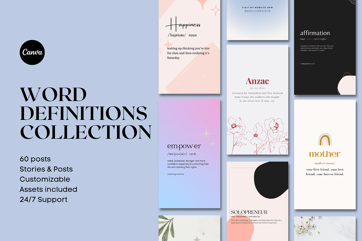 Definitions Instagram Collection, a Social Media Template by Palm Creatives (Photo 1 of 8)