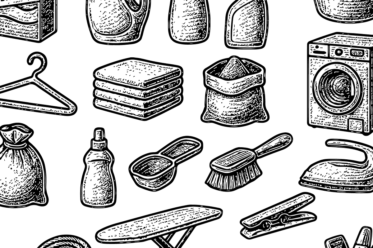 Laundry & Cleaning Tools Set, an Object Graphic by RT Studio (Photo 3 of 4)