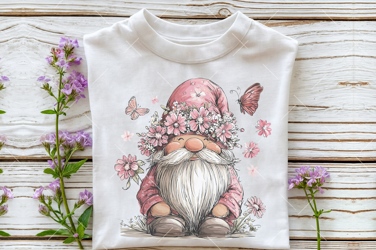 Whimsical Spring Gnome Clipart, an Illustration by OK Design (Photo 6 of 6)