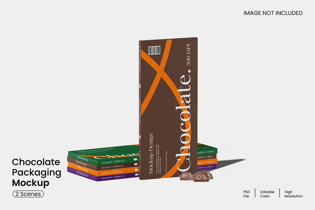 Chocolate Packaging Mockup, a Household Mockup by Unerispace (Photo 1 of 3)