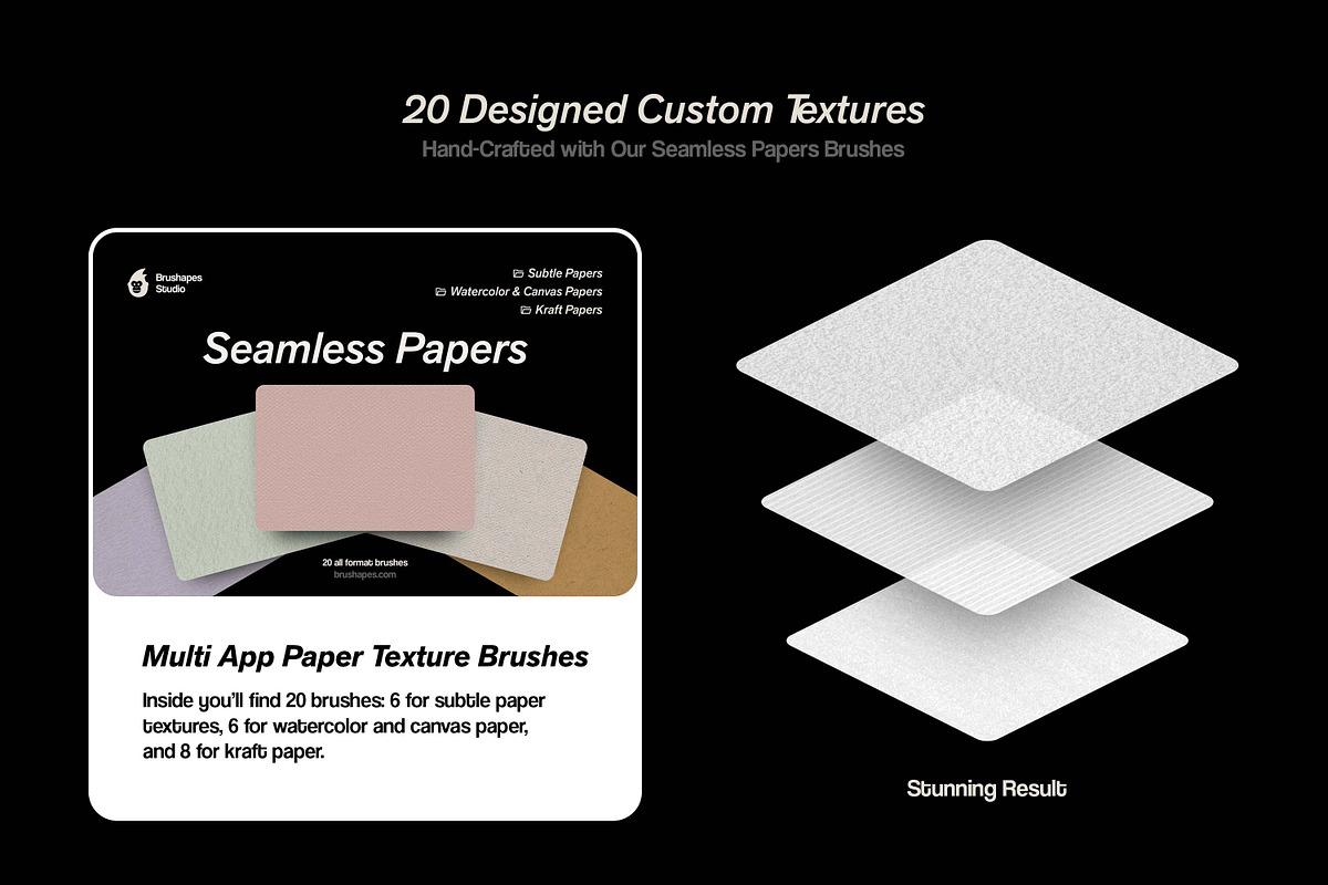 20 Premium Hand-Made Paper Textures, a Texture Graphic by brushapes.com (Photo 7 of 10)