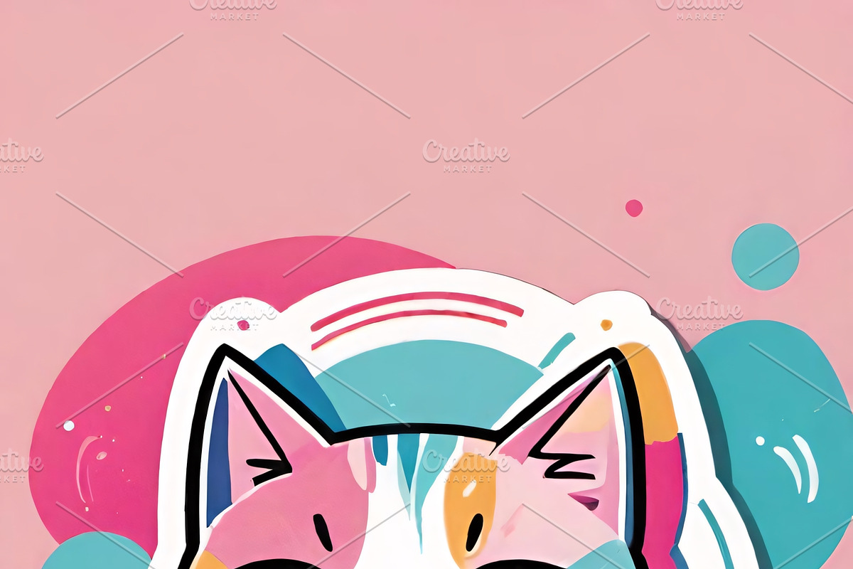 Cute Kawaii Cats & Bunny Bundle, an Illustration by ETARA by Mea Hau (Photo 7 of 10)