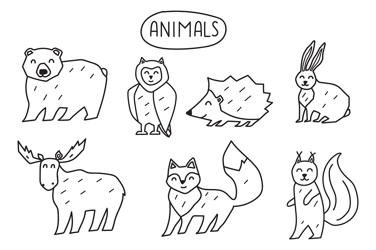 Forest animals for kids, an Animal Illustration by cutelevindesign (Photo 2 of 10)