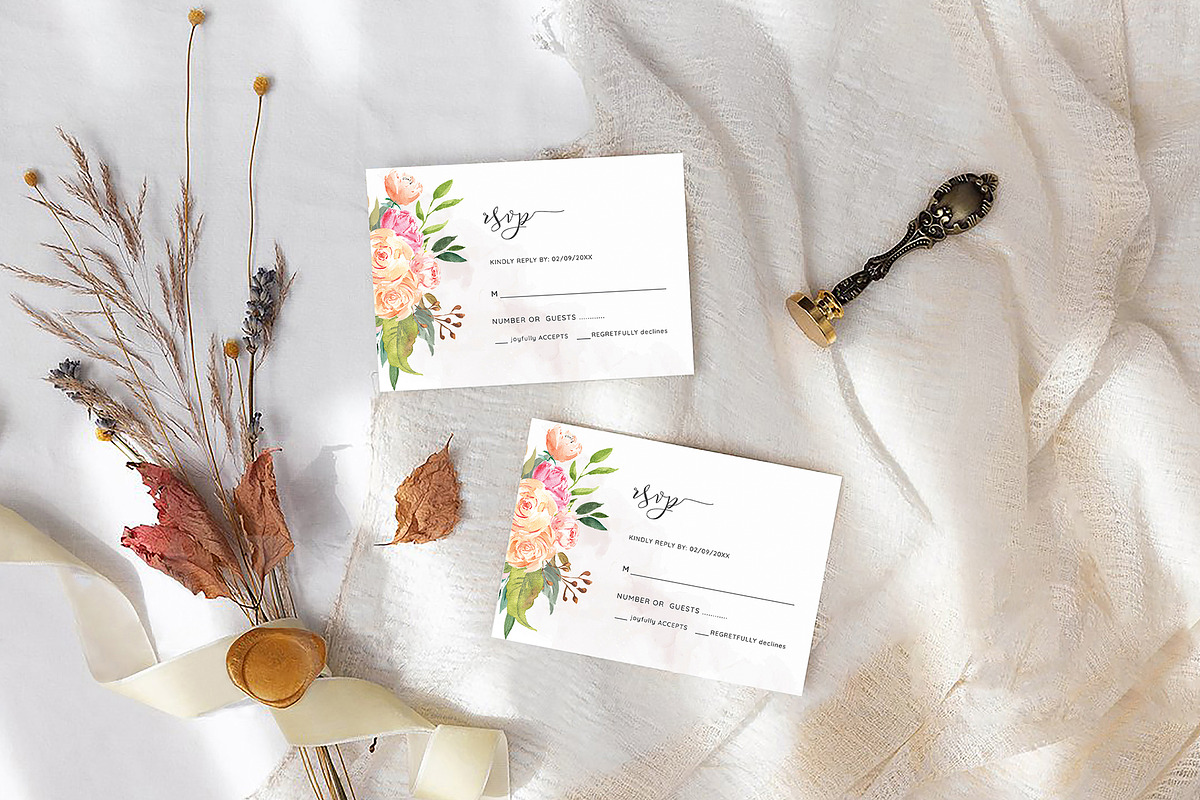 Wedding RSVP Card Canva Template, a Stationery Template by ShineOnWedding (Photo 5 of 8)