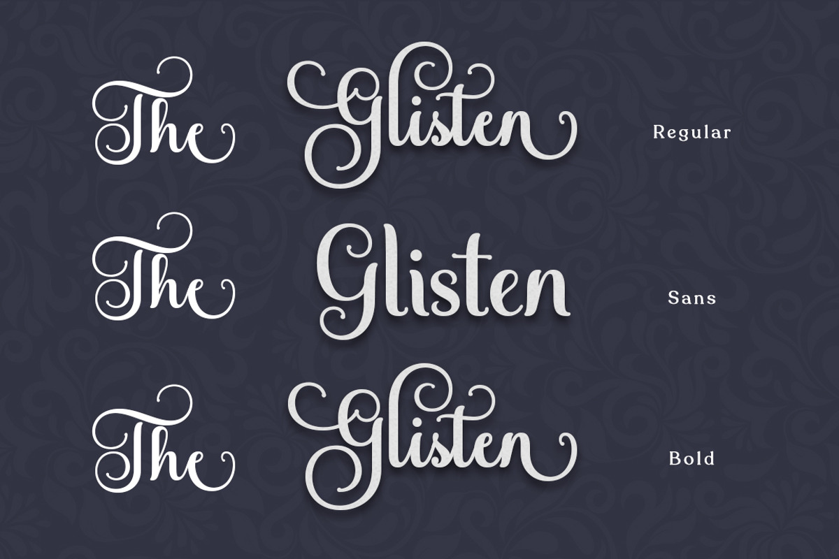 The Glisten Script, a Script Font by Zane Studio (Photo 7 of 9)
