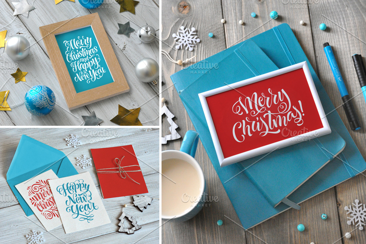 Christmas Lettering | Holidays Cards, an Illustration by bariskina (Photo 5 of 6)