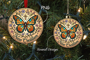 New Creation Butterfly Ornament SVG, a Seasonal Illustration by CrexoraLab