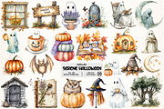 Serene Halloween Day Clipart, an Illustration by Pixels.Craft (Thumbnail 1 of 7)
