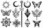 Mystic Boho Crystal & Nature Icons, an Illustration by Designer_Momina (Thumbnail 7 of 7)