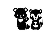Cute Forest Animal Silhouette Bundle, an Illustration by Creativeshirt (Thumbnail 12 of 54)