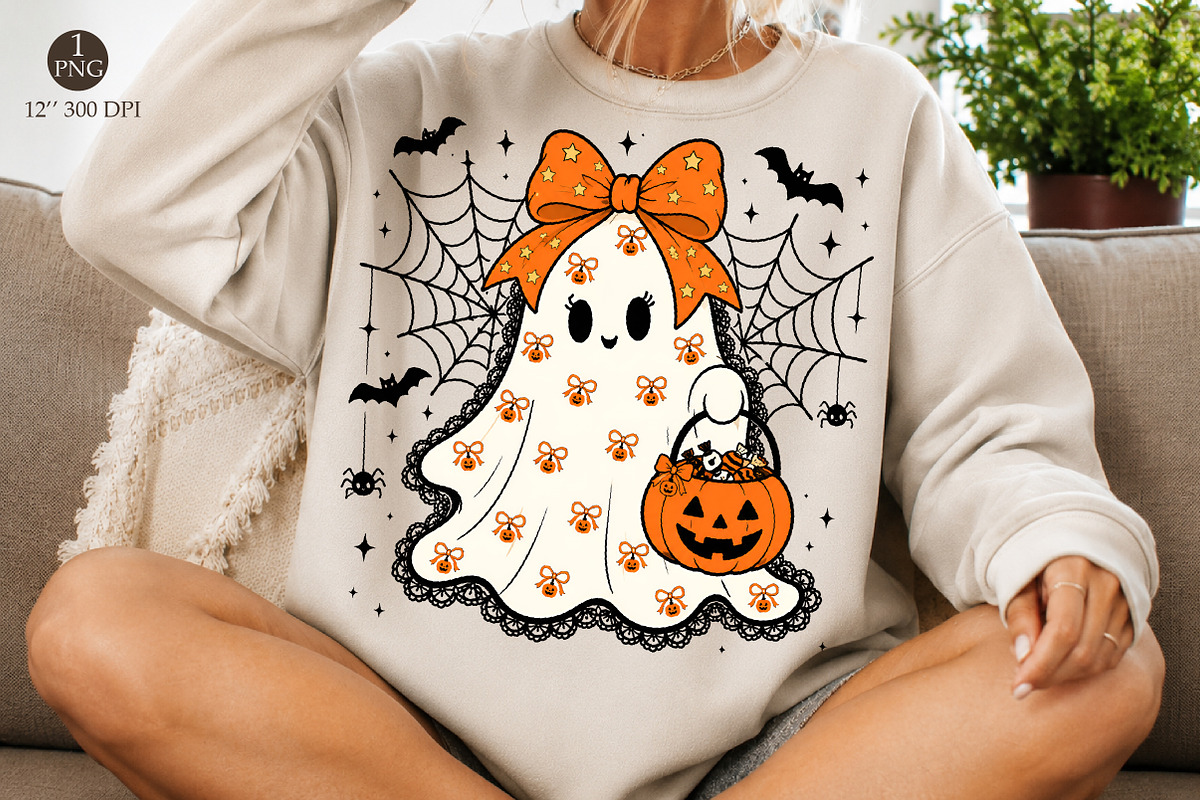 Lace Ghost Coquette PNG, Ghost, a Seasonal Illustration by Libby Wishes (Photo 1 of 4)