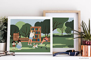 Diverse People in Park Vector Set, a Person Illustration by LyubovZaytseva (Thumbnail 7 of 9)