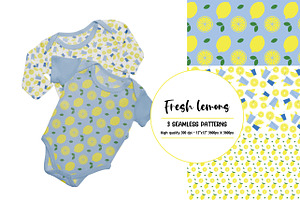 Digital Paper Pack Fresh Lemons