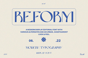 Reform Modern Display Font