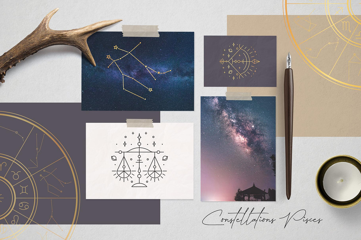 Zodiac Signs and Constellation, an Object Illustration by Alisovna (Photo 3 of 12)