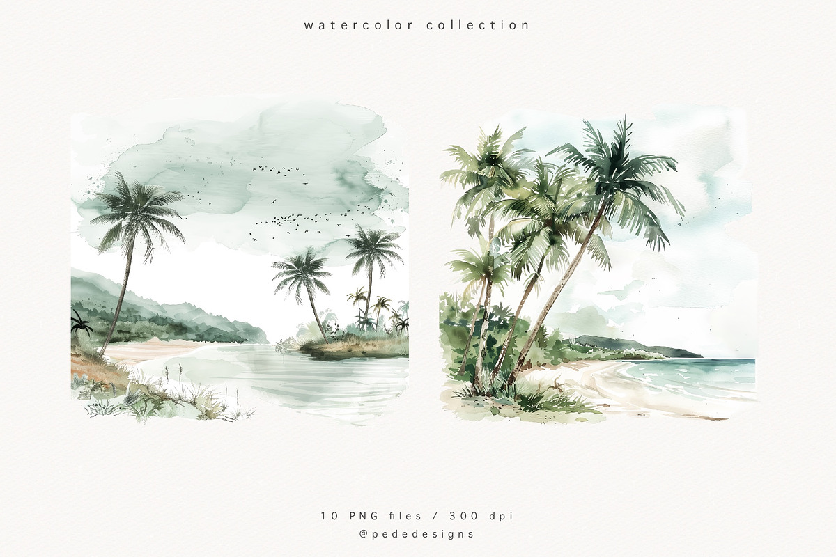 Watercolor Tropics, a Decorative Illustration by PeDe Designs (Photo 12 of 13)