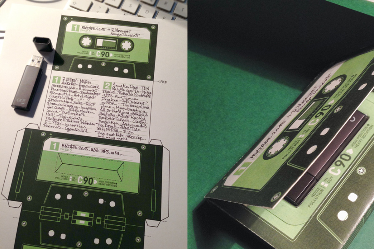 Mix Tape paperfoldable Gift Box, a Card Template by _//_//\/\_//_//\/\ (Photo 1 of 2)