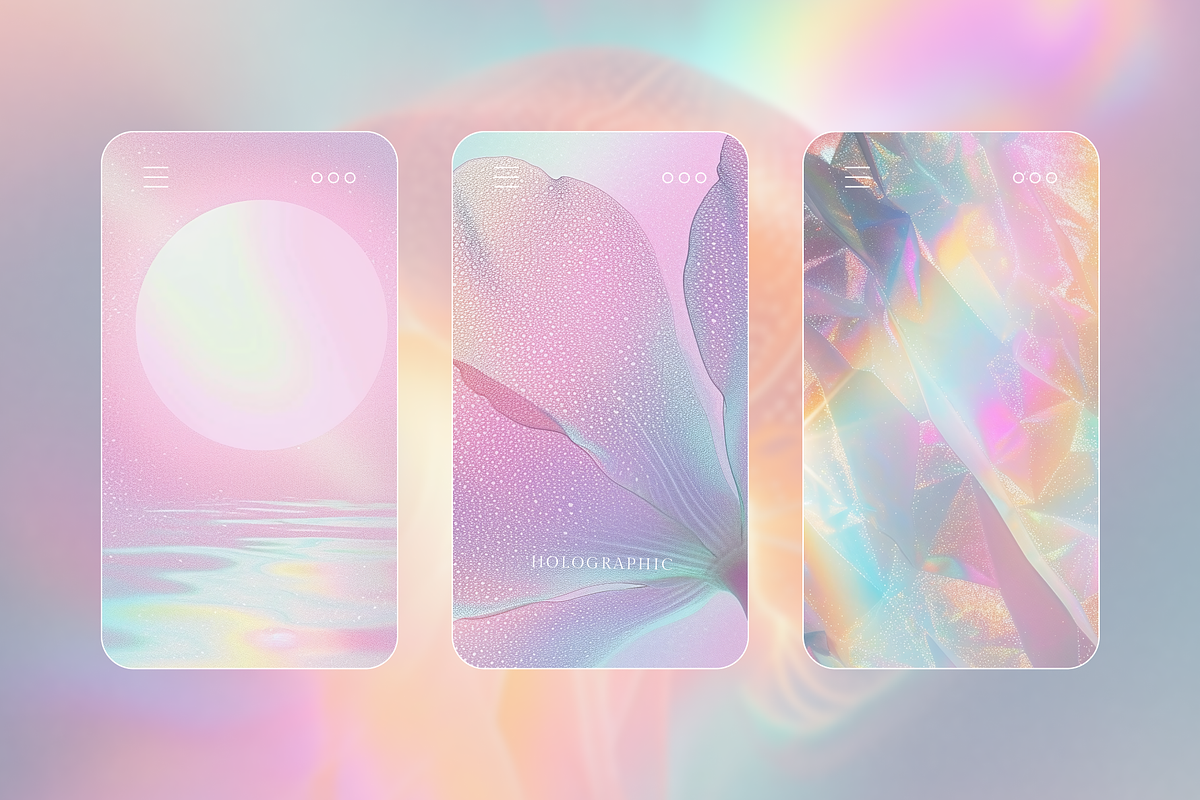 145 Holographic Backgrounds Bundle, a Texture Graphic by Trissa (Photo 6 of 9)