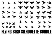 Flying Bird Silhouette Bundle, an Illustration by Creativeshirt (Thumbnail 1 of 10)