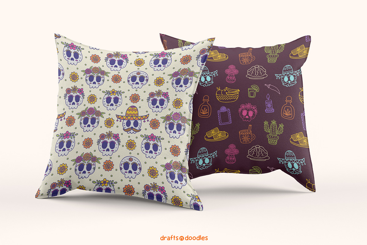 Day of the Dead Clipart and Patterns, an Object Illustration by Drafts n Doodles (Photo 13 of 14)