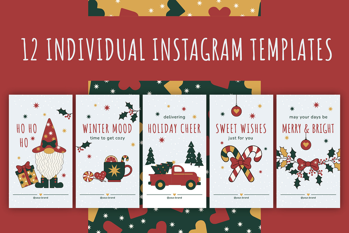 Christmas Instagram Templates, a Social Media Template by Floralis (Photo 2 of 3)