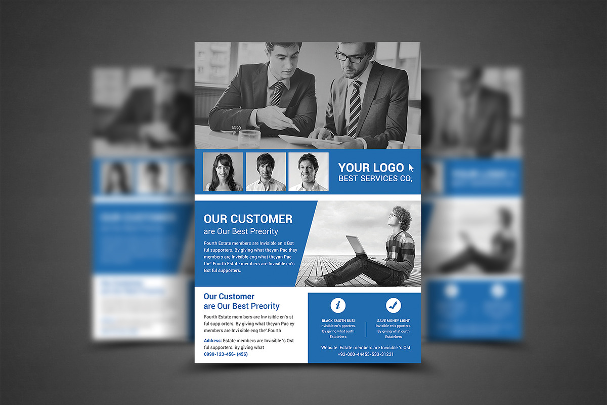 Corporate Business Flyer Template, a Flyer Template by AfzaalGraphics (Photo 1 of 4)