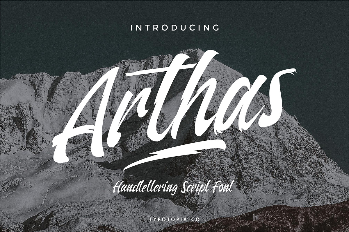 Arthas, a Script Font by edukka (Photo 1 of 8)
