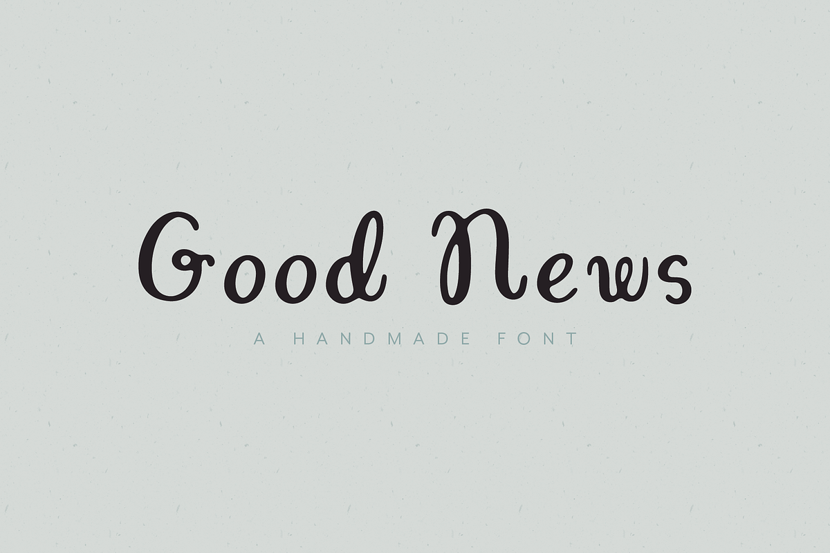 Good News Hand Lettered Display