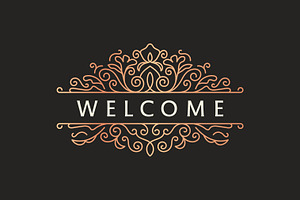 Vintage Royal Floral Border Logo, a Branding & Logo Template by Signatoro