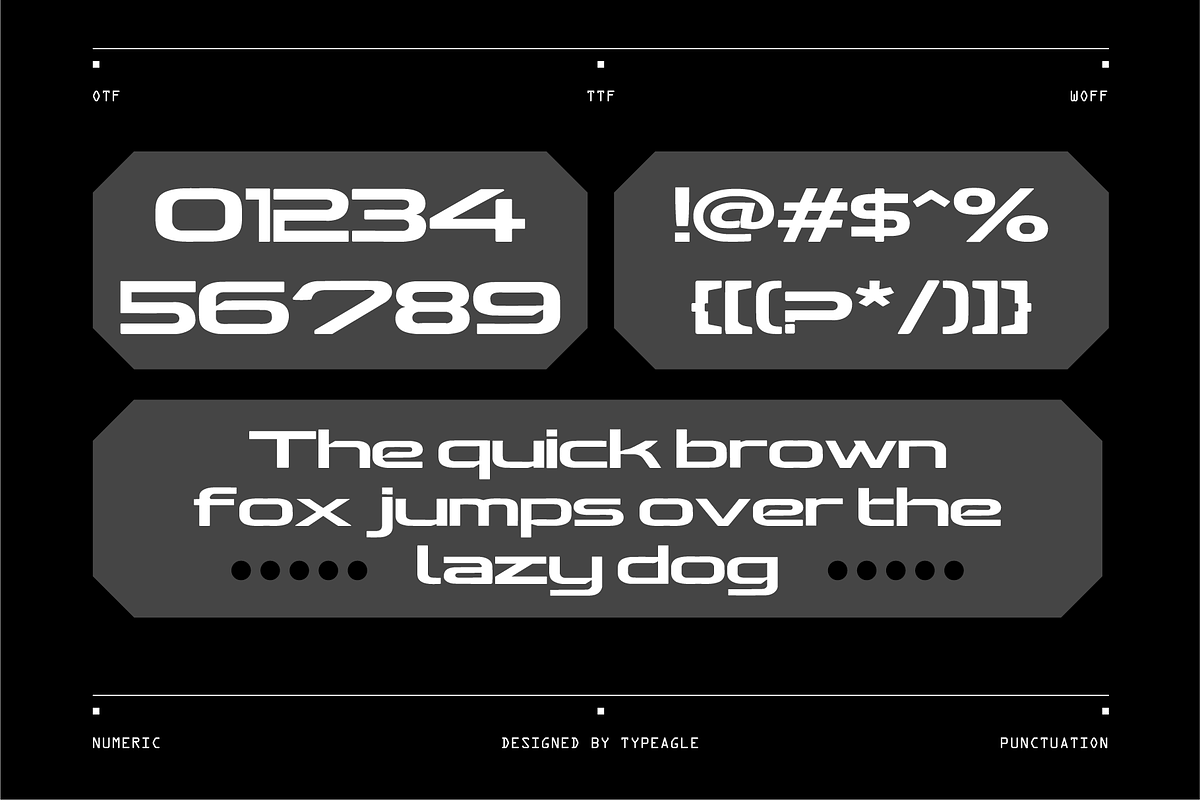 Ortaen - Futuristic Display Font, a Sans Serif Font by Typeagle (Photo 3 of 10)